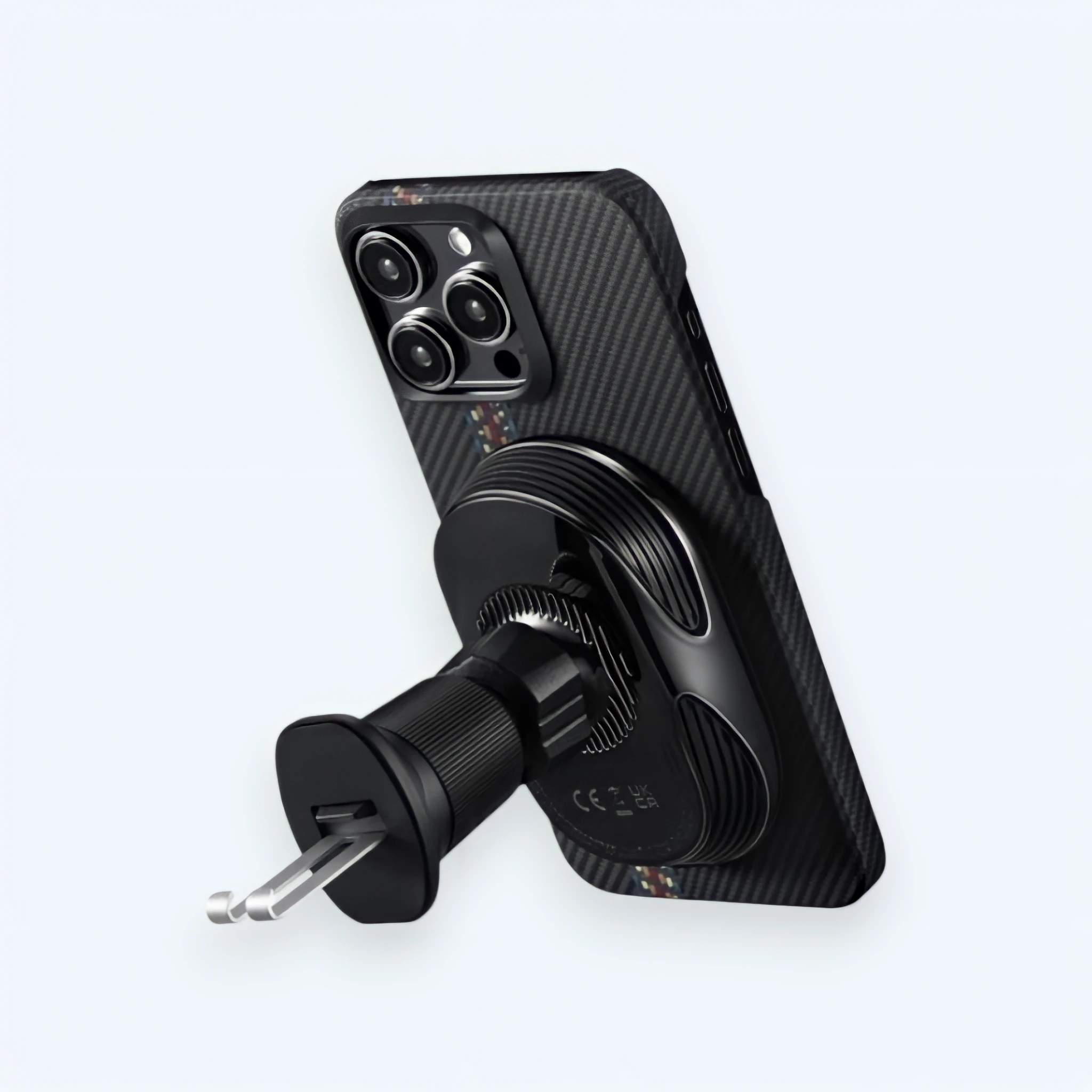 Автомобильный держатель MagSafe с беспроводной зарядкой PITAKA MagEZ Car Mount Pro 2 (Qi2)
