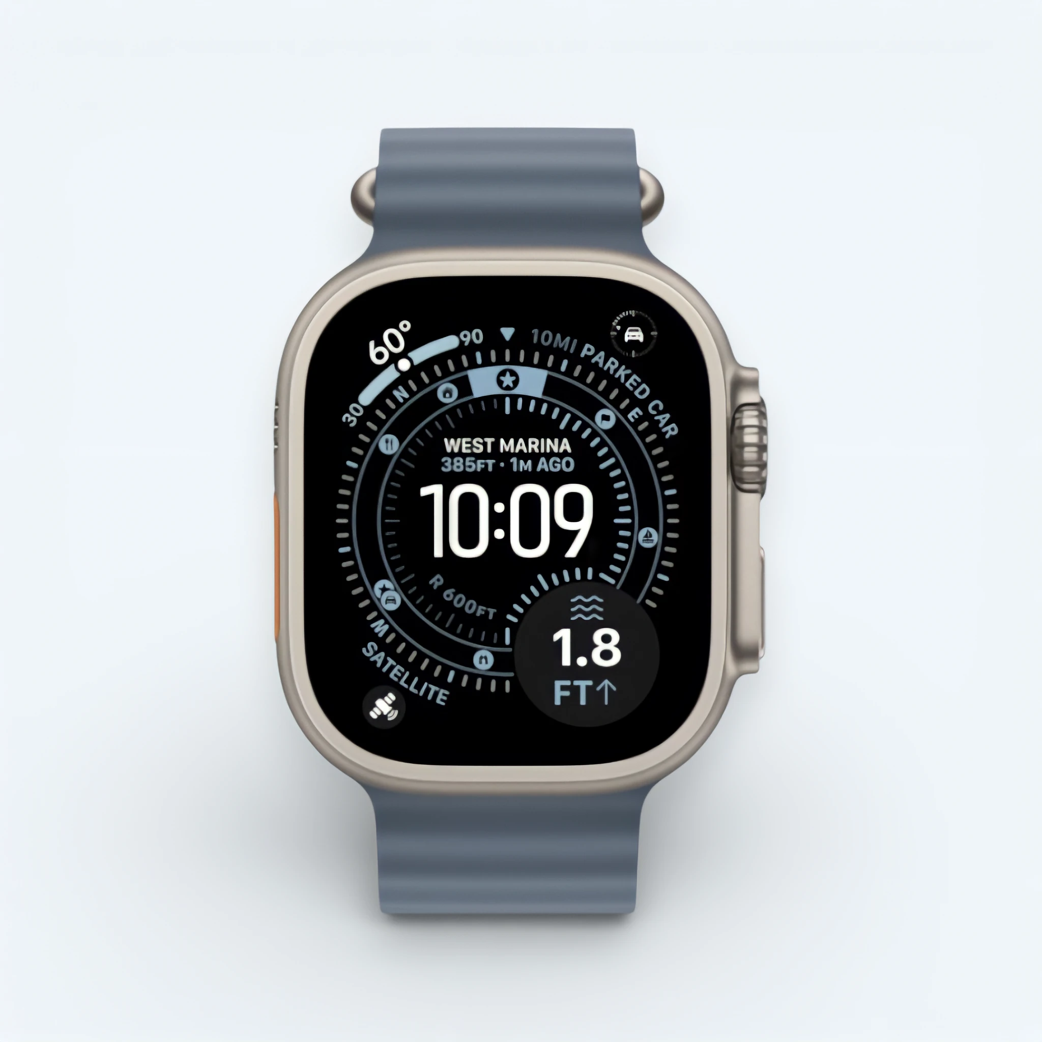 Часы Apple Watch Ultra 3 Титан с ремешком Ocean