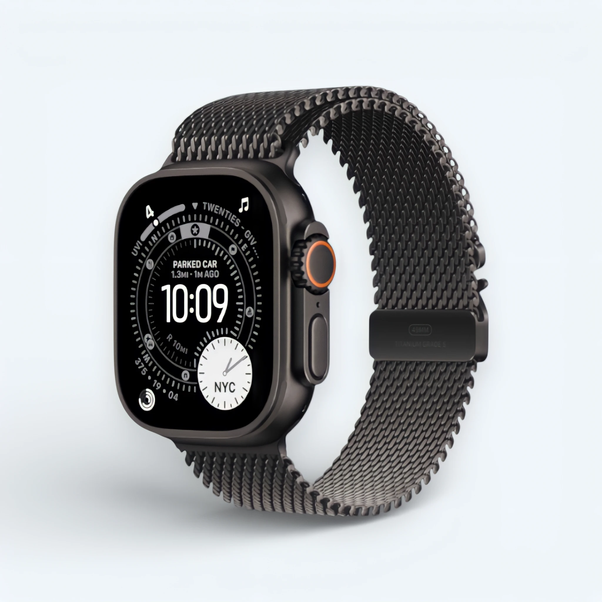 Apple Watch Ultra 3 Титан миланским сетчатым браслетом