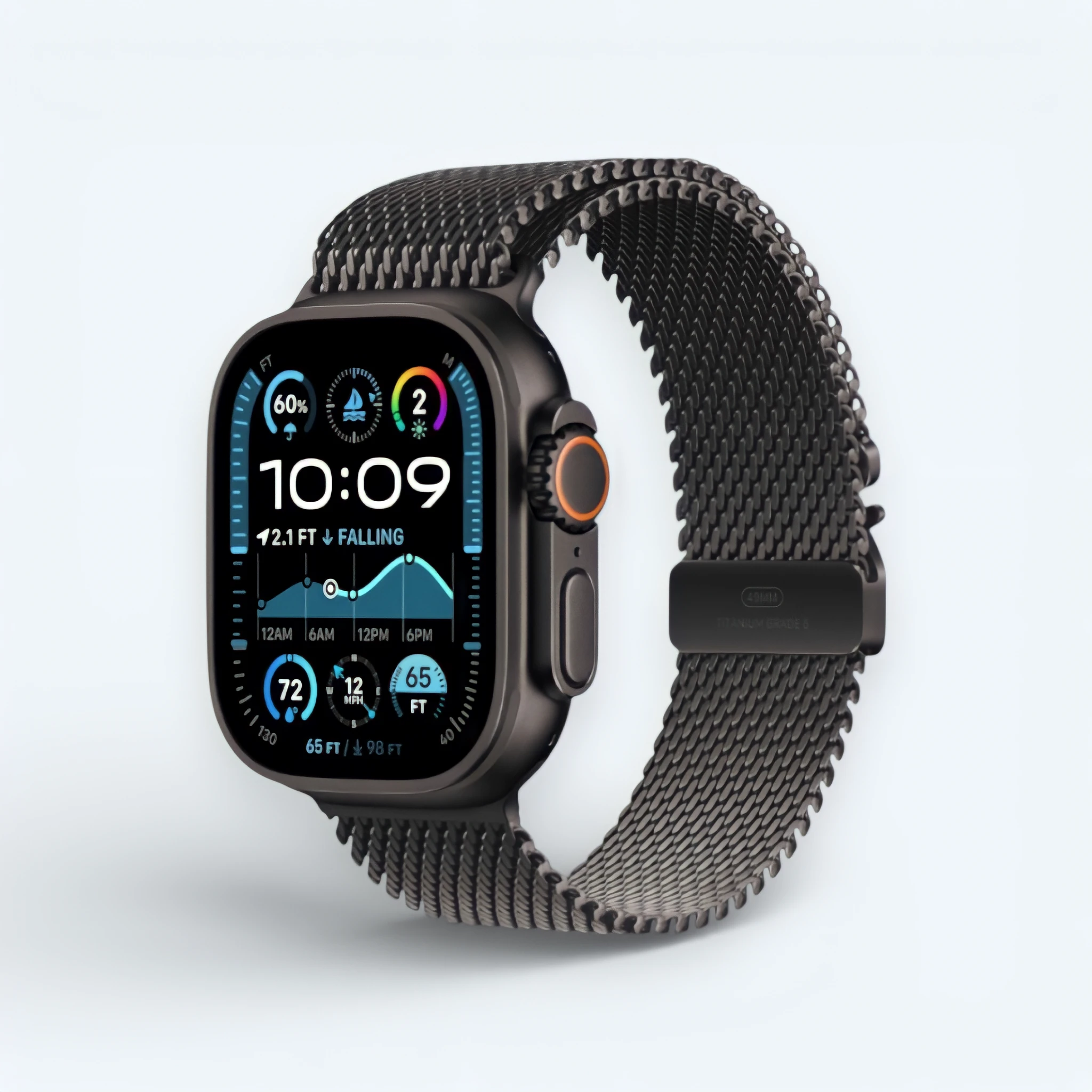 Apple Watch Ultra 2 Титан c миланским сетчатым браслетом