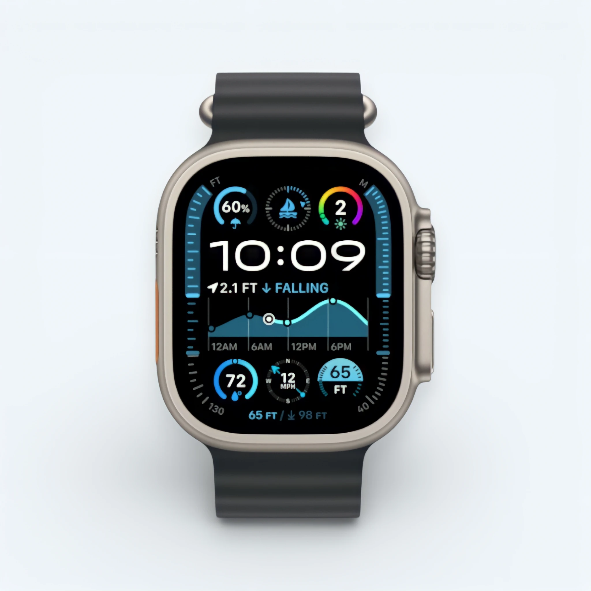 Часы Apple Watch Ultra 2 Титан с ремешком Ocean