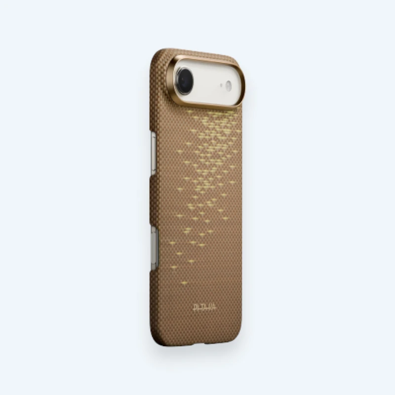 Ультра тонкий чехол Pitaka (PitaTap™) для iPhone 17 Air, Золотой
