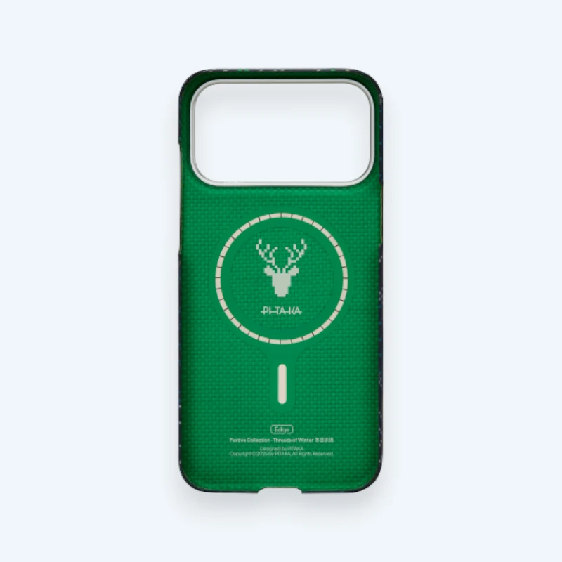 Чехол Pitaka Ultra-Slim Case для iPhone 17 Pro, Снежинки | Threads of Winter