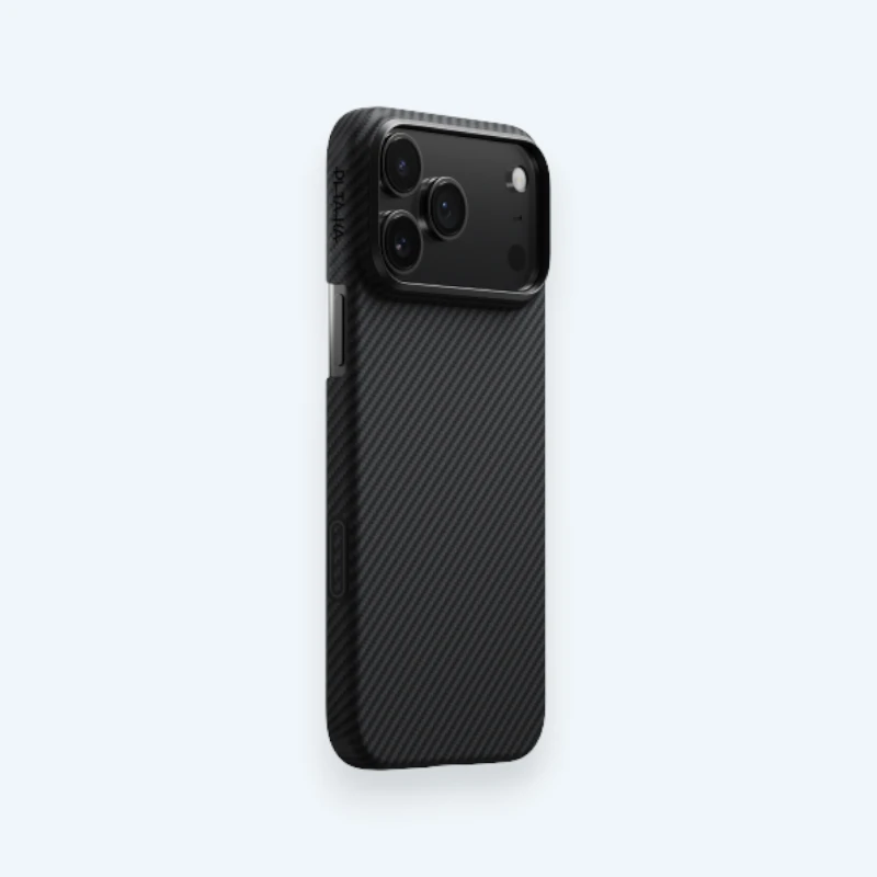 Ультра тонкий чехол Pitaka для iPhone 17 Pro и 17 Pro Max, Черный