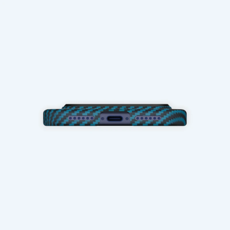 Ультра тонкий чехол Pitaka для iPhone 17 Pro и 17 Pro Max, Черный, синий | Black, Blue