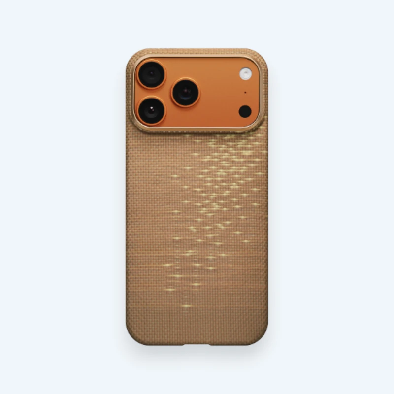 Ультра тонкий чехол Pitaka для iPhone, «Блеск золота» | Glints of Gold