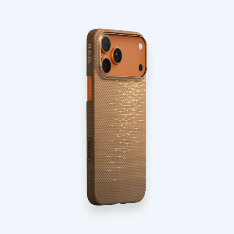 Ультра тонкий чехол Pitaka для iPhone, «Блеск золота» | Glints of Gold
